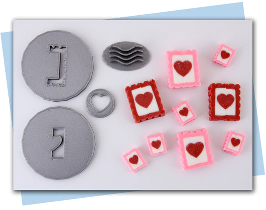 57mm Postage stamp extruder discs set 
