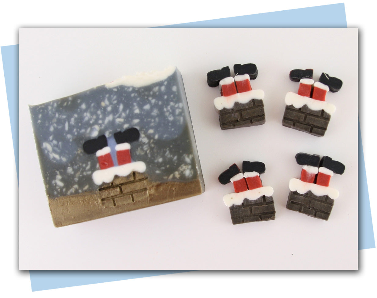 Santa stuck in chimney extruder discs example bar