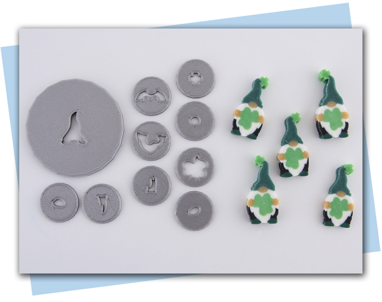 Shamrock gnome extruder discs pieces