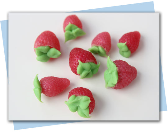 mini strawberry soap embeds