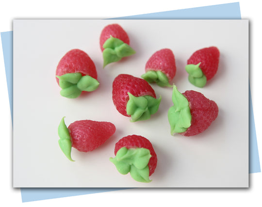 mini strawberry soap embeds