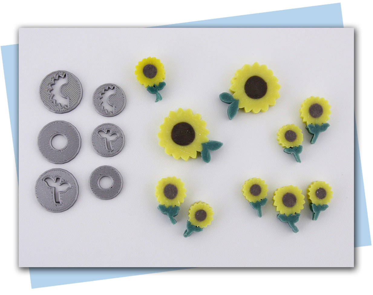 Sunflower extruder discs pieces and embeds