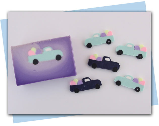 easter truck with eggs extruder discs