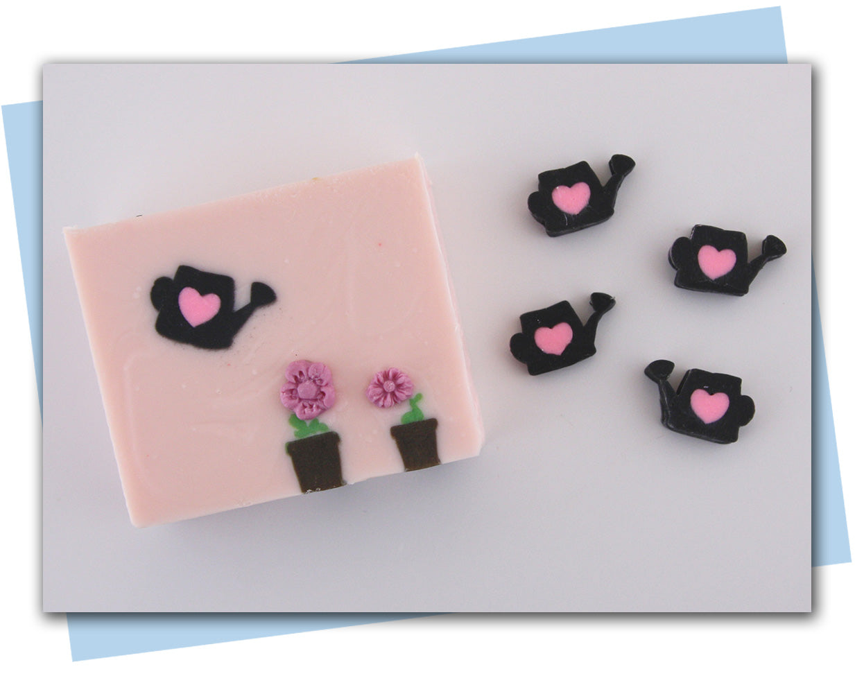 watering can extruder disc set with heart in center