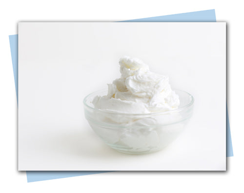 Whipped Body Butter in glass bowl