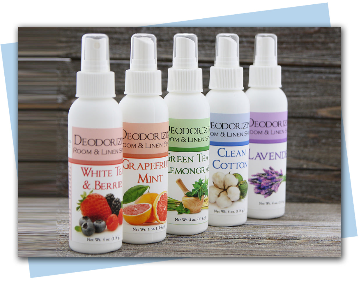 Bottles of Deodorizing Room Spray