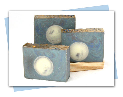 Sandalwood & Black Amber bars of soap moon image