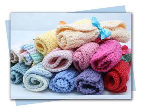 Hand Knitted Cotton Spa Cloths
